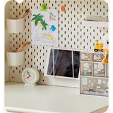 Poplar Solid Wood Cream Style Bookshelf Integrated Table