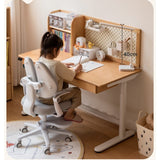 Beech Solid Wood Children's Electric Lifting Study Table