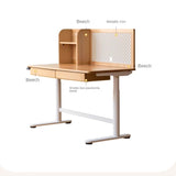Beech Solid Wood Children's Electric Lifting Study Table