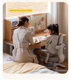 Beech Solid Wood Children's Electric Lifting Study Table