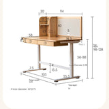 Beech Solid Wood Children's Electric Lifting Study Table