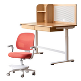Beech Solid Wood Children's Electric Lifting Study Table