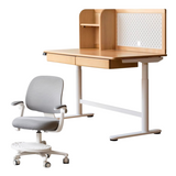 Beech Solid Wood Children's Electric Lifting Study Table