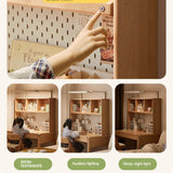 Beech Solid Wood Children's Study Table Eye Protection Lamp