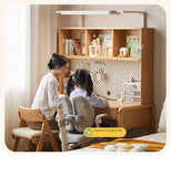 Beech Solid Wood Children's Study Table Eye Protection Lamp