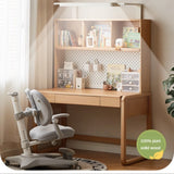 Beech Solid Wood Children's Study Table Eye Protection Lamp