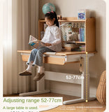 Beech Solid Wood Hand Crank Lift Children's Study Table