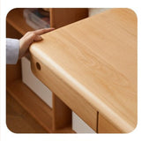 Beech Solid Wood Study Hand Crank Lift Children's Table