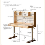 Beech Solid Wood Children's Modern Lift Study Table