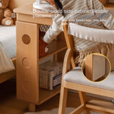 Beech Solid Wood Children's Study Table Bookshelf Integrated