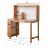 Beech Solid Wood Children's Study Table Bookshelf Integrated