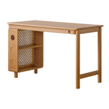 Beech Solid Wood Children's Study Table Bookshelf Integrated