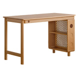 Beech Solid Wood Children's Study Table Bookshelf Integrated