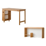 Beech Solid Wood Children's Study Table Bookshelf Integrated