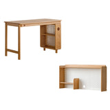 Beech Solid Wood Children's Study Table Bookshelf Integrated
