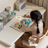 Poplar Solid Wood Cream Style Retractable Children's Double Desk