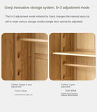 Oak Solid Wood Kids Wardrobe And Bookcase Combination