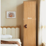 Oak Solid Wood Kids Wardrobe And Bookcase Combination