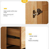 Oak Solid Wood Kids Wardrobe And Bookcase Combination