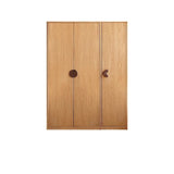 Oak Solid Wood Kids Wardrobe And Bookcase Combination