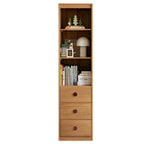 Oak Solid Wood Kids Wardrobe And Bookcase Combination