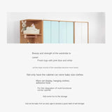 Beech Solid Wood Kids Wardrobe