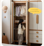 Oak Solid Wood Kids Wardrobe