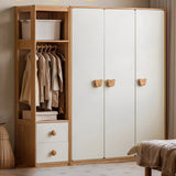 Oak Solid Wood Kids Wardrobe Combination