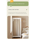 Solid Rubberwood Cream Style Kids Wardrobe