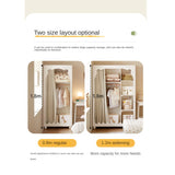 Solid Rubberwood Cream Style Kids Wardrobe