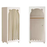 Solid Rubberwood Cream Style Kids Wardrobe