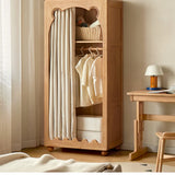 Beech Solid Wood Kids Wardrobe.