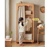Beech Solid Wood Kids Wardrobe.