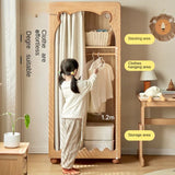 Beech Solid Wood Kids Wardrobe.