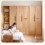 Oak Solid Wood Kids Wardrobe