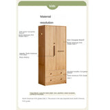 Oak Solid Wood Kids Wardrobe