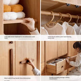 Oak Solid Wood Kids Wardrobe