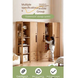 Oak Solid Wood Kids Wardrobe