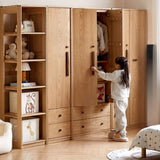 Oak Solid Wood Kids Wardrobe