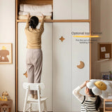 Oak Solid Wood Kids Sliding Door Wardrobe