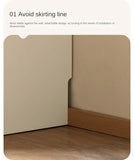 Pine Solid Wood White Cream Kids Wardrobe