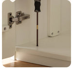 Pine Solid Wood White Cream Kids Wardrobe