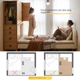 Beech, Rubber Solid Wood Kids Wardrobe