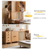 Beech, Rubber Solid Wood Kids Wardrobe