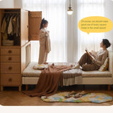 Beech, Rubber Solid Wood Kids Wardrobe