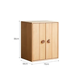 Beech, Rubber Solid Wood Kids Wardrobe