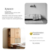 Beech, Rubber Solid Wood Kids Wardrobe