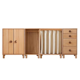 Beech, Rubber Solid Wood Kids Wardrobe