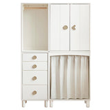 Beech, Rubber Solid Wood Kids Wardrobe
