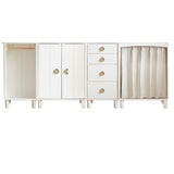 Beech, Rubber Solid Wood Kids Wardrobe